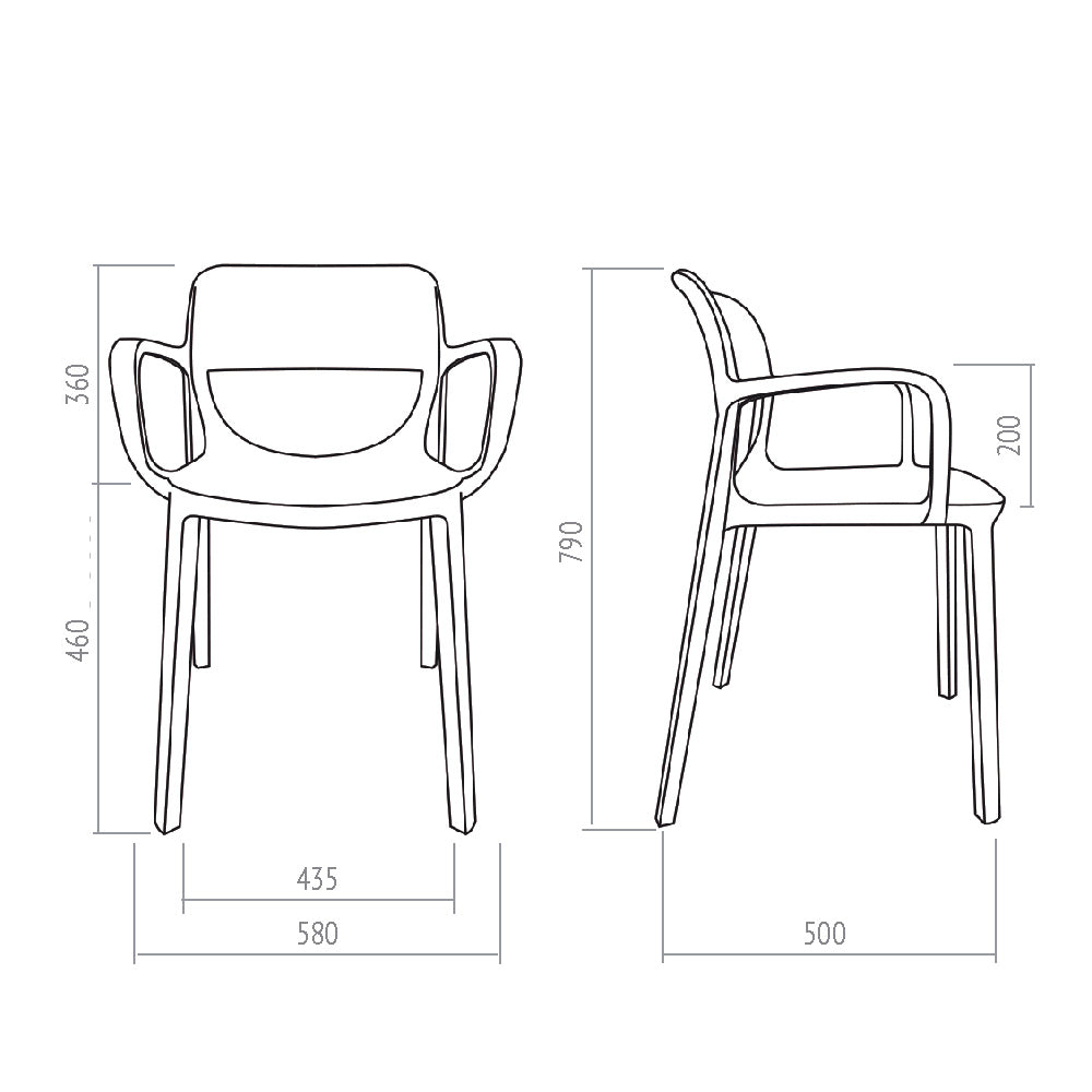 Silla Smile con Apoyabrazos